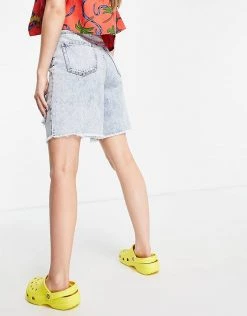 Urban Revivo Denim Shorts With Rips In Light Blue For Women -Urban Revivo Sales unnamed file 1751