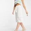 Urban Revivo Stripped Midi Skirt In Off White For Women -Urban Revivo Sales unnamed file 1813