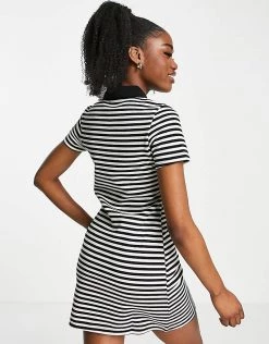 Urban Revivo Polo Neck Mini Dress In Grey Stripe Print For Women -Urban Revivo Sales unnamed file 182