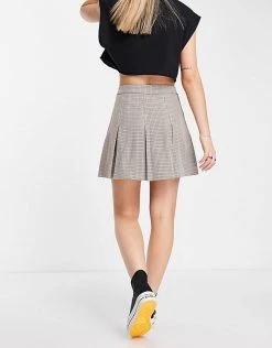 Urban Revivo Check Print Mini Skirt In Beige For Women -Urban Revivo Sales unnamed file 1821