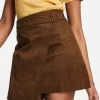 Urban Revivo Wrap Mini Skirt In Brown For Women