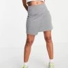 Urban Revivo Wrap Detail Mini Skirt In Grey For Women