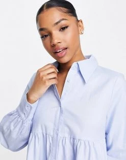 Urban Revivo Shirt Mini Dress In Light Blue For Women -Urban Revivo Sales unnamed file 192