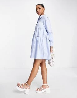 Urban Revivo Shirt Mini Dress In Light Blue For Women -Urban Revivo Sales unnamed file 193