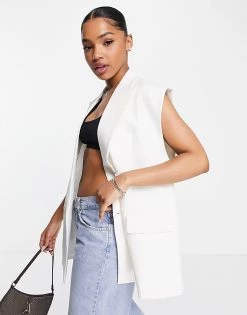 Urban Revivo Sleeveless Tailored Blazer In White For Women -Urban Revivo Sales unnamed file 1947