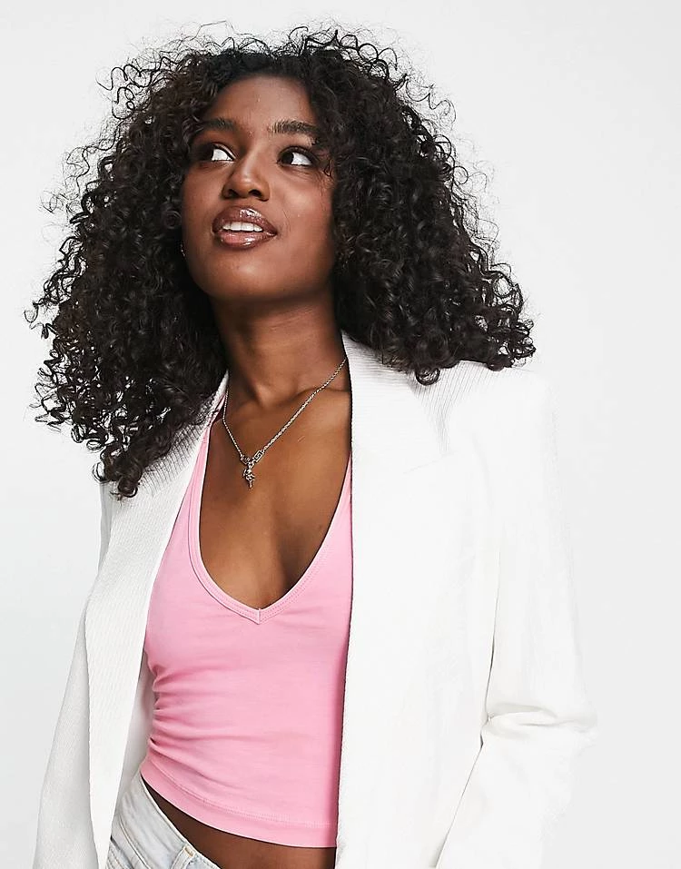 Urban Revivo Single Breasted Blazer In Off White For Women 6 Urban Revivo Single Breasted Blazer In Off White For Women - Image 4