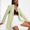 Urban Revivo Relaxed Blazer In Green For Women -Urban Revivo Sales unnamed file 1953