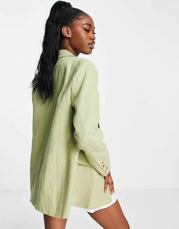 Urban Revivo Relaxed Blazer In Green For Women 4 Urban Revivo Relaxed Blazer In Green For Women - Image 2