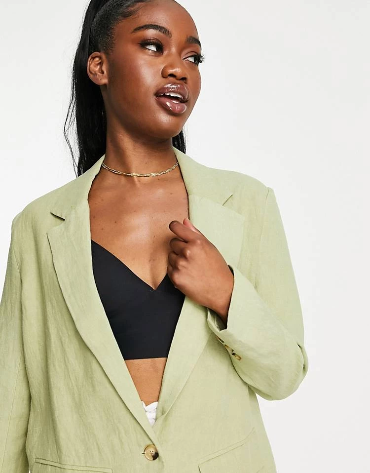 Urban Revivo Relaxed Blazer In Green For Women 6 Urban Revivo Relaxed Blazer In Green For Women - Image 4
