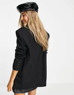 Urban Revivo Check Print Blazer In Charcoal Grey For Women -Urban Revivo Sales unnamed file 1991