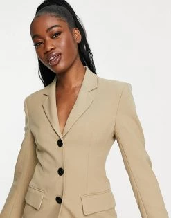 Urban Revivo Fitted Tailored Blazer In Beige For Women 10 Urban Revivo Fitted Tailored Blazer In Beige For Women -Urban Revivo Sales unnamed file 1996