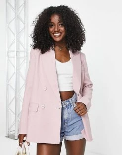 Urban Revivo Double Breasted Blazer In Pink For Women -Urban Revivo Sales unnamed file 2002