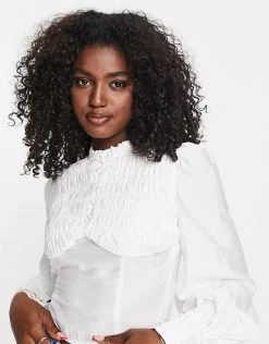 Urban Revivo Shirred Shirt In Off White For Women -Urban Revivo Sales unnamed file 2072