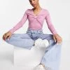 Urban Revivo Bow Front Long Sleeve Top In Pink For Women -Urban Revivo Sales unnamed file 2083
