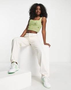 Urban Revivo Embroidered Crop Top In Green For Women -Urban Revivo Sales unnamed file 2091