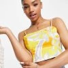 Urban Revivo Co-ord Crop Top In Yellow For Women -Urban Revivo Sales unnamed file 2098