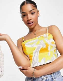 Urban Revivo Co-ord Crop Top In Yellow For Women 11 Urban Revivo Co-ord Crop Top In Yellow For Women -Urban Revivo Sales unnamed file 2102