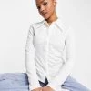 Urban Revivo Textured Shirt In White For Women
