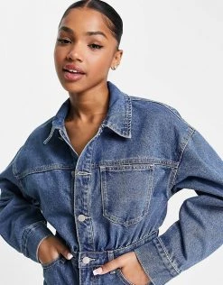 Urban Revivo Denim Midi Shirt Dress In Blue For Women -Urban Revivo Sales unnamed file 212