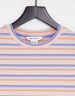Urban Revivo Ribbed T-shirt In Stripe Print For Women Multi -Urban Revivo Sales unnamed file 2131