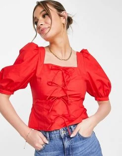Urban Revivo Square Neck Blouse In Red For Women 9 Urban Revivo Square Neck Blouse In Red For Women -Urban Revivo Sales unnamed file 2160