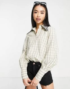 Urban Revivo Floral Embroidered Collar Blouse In Beige For Women -Urban Revivo Sales unnamed file 2177