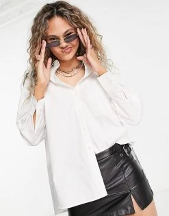 Urban Revivo Oversized Shirt In White For Women