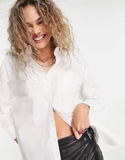 Urban Revivo Oversized Shirt In White For Women -Urban Revivo Sales unnamed file 2196