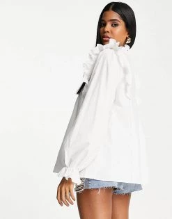 Urban Revivo Frill Detail Blouse In White For Women -Urban Revivo Sales unnamed file 2226