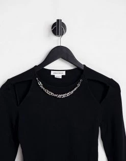 Urban Revivo Cut Out Detail Long Sleeve Top In Black For Women -Urban Revivo Sales unnamed file 2236