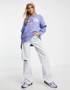 Urban Revivo Long Sleeve Graphic T-shirt In Purple For Women -Urban Revivo Sales unnamed file 2245