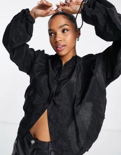 Urban Revivo Oversized Shirt In Black For Women