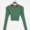 Urban Revivo Long Sleeve Stripe T-shirt In Green For Women -Urban Revivo Sales unnamed file 2278