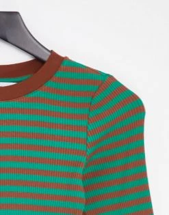 Urban Revivo Long Sleeve Stripe T-shirt In Green For Women -Urban Revivo Sales unnamed file 2280