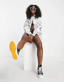 Urban Revivo Abstract Printed Shirt In White For Women -Urban Revivo Sales unnamed file 2290