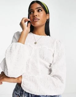 Urban Revivo Corset Detail Top In Beige For Women