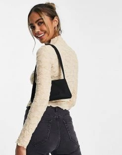 Urban Revivo Textured Long Sleeve Top In Beige For Women -Urban Revivo Sales unnamed file 2309