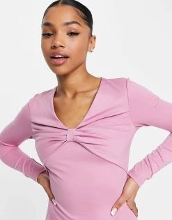 Urban Revivo Bow Front Mini Dress In Pink For Women -Urban Revivo Sales unnamed file 232