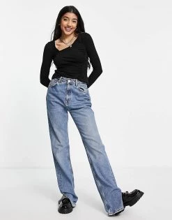 Urban Revivo Asymetric Top In Black For Women -Urban Revivo Sales unnamed file 2326