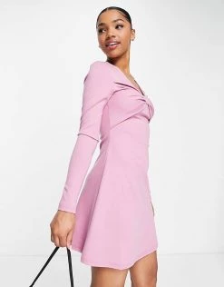 Urban Revivo Bow Front Mini Dress In Pink For Women -Urban Revivo Sales unnamed file 233