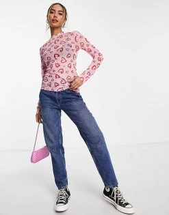 Urban Revivo Long Sleeve Top In Pink Heart Print For Women 10 Urban Revivo Long Sleeve Top In Pink Heart Print For Women -Urban Revivo Sales unnamed file 2336