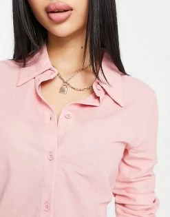 Urban Revivo Fitted Shirt In Pink For Women -Urban Revivo Sales unnamed file 2375