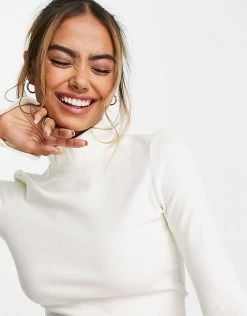 Urban Revivo Polo Neck Long Sleeve Top In White For Women -Urban Revivo Sales unnamed file 2380