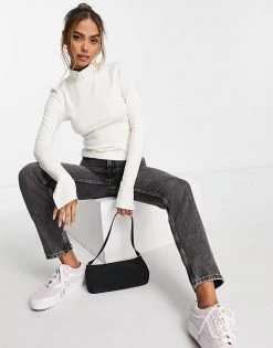 Urban Revivo Polo Neck Long Sleeve Top In White For Women -Urban Revivo Sales unnamed file 2381