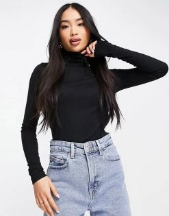 Urban Revivo Roll Neck Jersey Top In Black For Women -Urban Revivo Sales unnamed file 2400