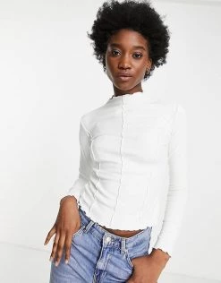 Urban Revivo Long Sleeve Top With Seam Detail In Beige For Women -Urban Revivo Sales unnamed file 2416