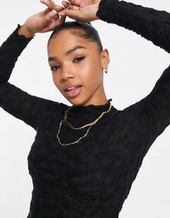 Urban Revivo Long Sleeve High Neck Mock Ruffle Top In Black For Women 9 Urban Revivo Long Sleeve High Neck Mock Ruffle Top In Black For Women -Urban Revivo Sales unnamed file 2425