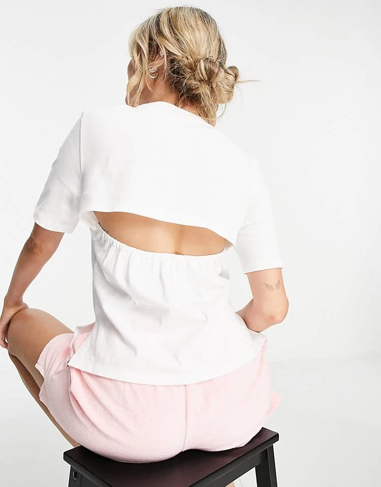 Urban Revivo Cut-out Detail T-shirt In White For Women 3 Urban Revivo Cut-out Detail T-shirt In White For Women