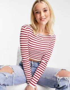 Urban Revivo Long Sleeve Knitted Top In Red Stripe For Women 11 Urban Revivo Long Sleeve Knitted Top In Red Stripe For Women -Urban Revivo Sales unnamed file 2517