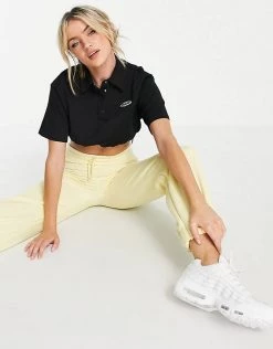 Urban Revivo Cropped Polo Top With Drawstring Waist In Black For Women -Urban Revivo Sales unnamed file 2541